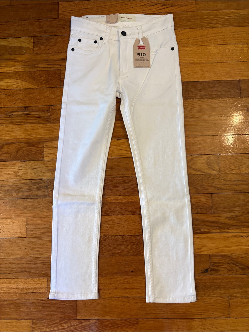 Levi's Girls White 510 Skinny Jeans NWT, 10
